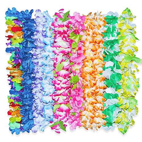 BOSHENG Tropical Hawaiian Luau Leis Necklaces Bulk 36 count