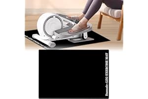 Damsale Non-Slip Workout Mat for Under Desk Ellipticals, Exercise Mat for Ellipse Leg Exerciser Machine & Under Desk Bike Pedal Exerciser, Apply to Foot & Leg Pedal Exerciser for Seniors Fitness