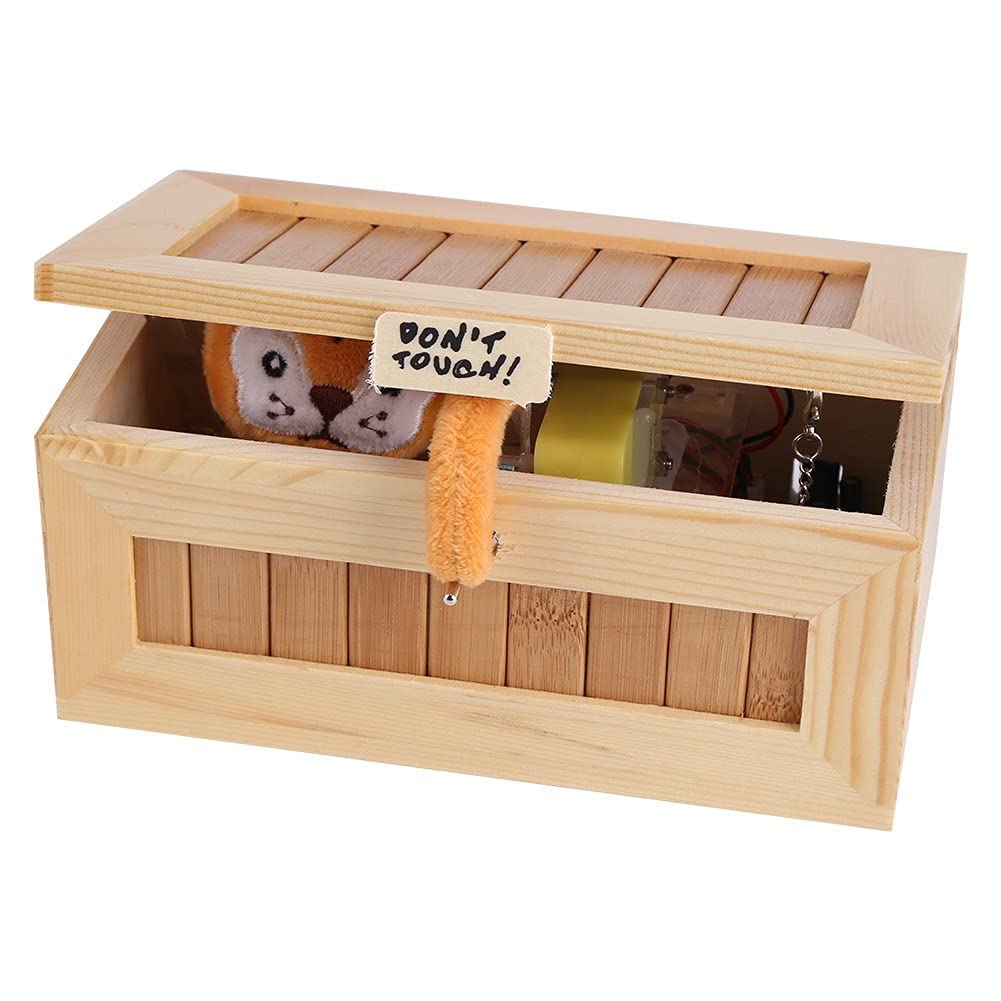 Wooden USB Electronic Box Toy, Cute Tiger Funny Interactive Stress-Relief for Desk Decoration, Delicate and Cute, A Very Good Gift Choice for Birthday as Well as Christmas Day