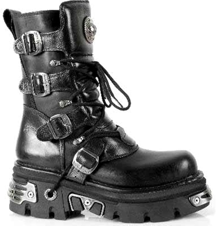 black emo boots