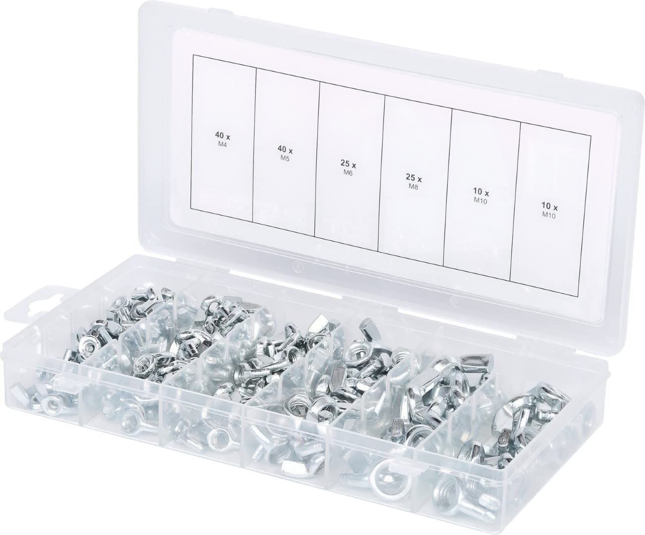 KS Tools 970.0470 Wing nuts assortment, M4-M10, 150 pcs