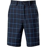 Zoushen Boy Shorts Stretch School Uniform Clothes Kids Flat Front Dress Casual Shorts with Pockets for Summer