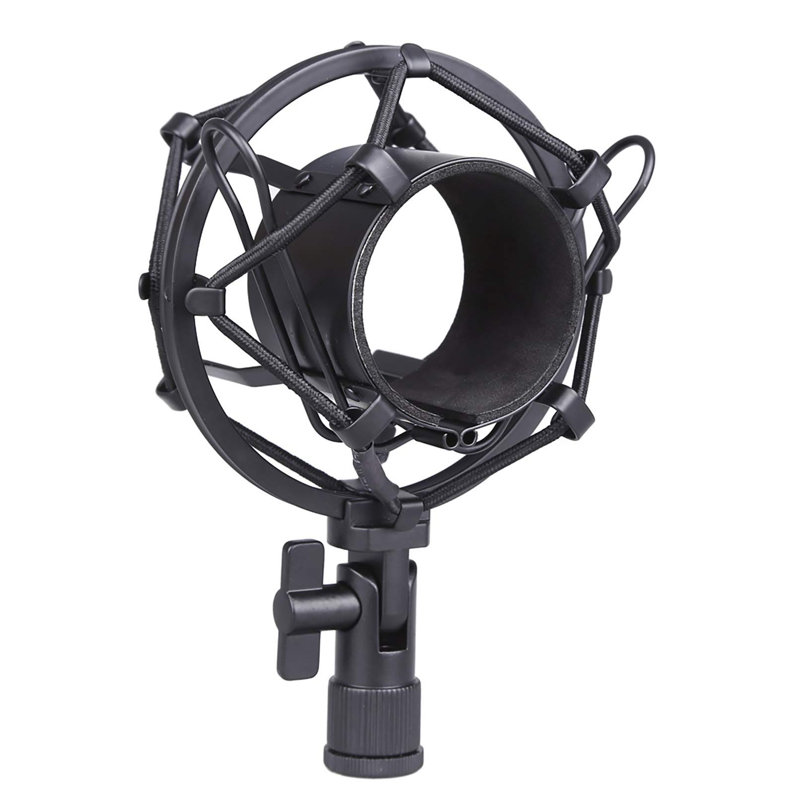 Koolertron Universal 50MM Microphone Shock Mount with Locking Knob, 48MM-54MM Diameter Condenser Mic Shock Mount for Most Large Diaphragm Condenser Microphones (Black)