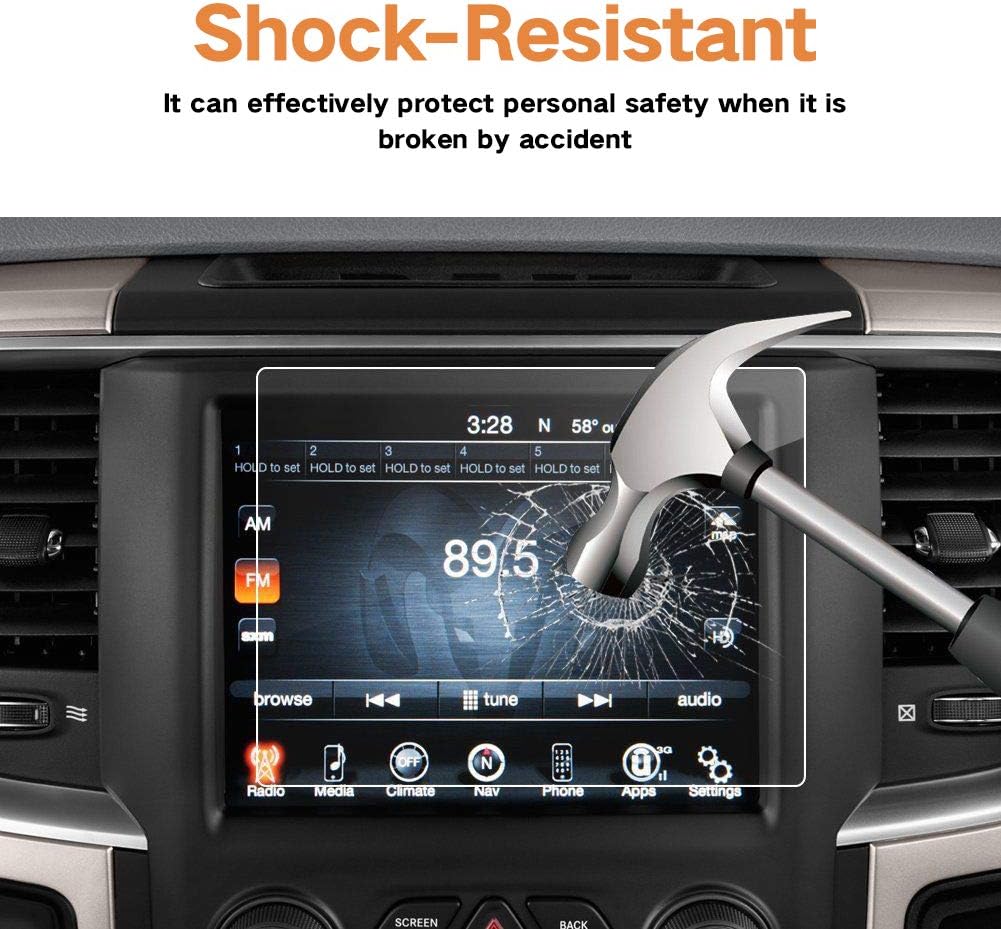 Car Navigation Display Screen Protector, HD Clear Navigation Screen Protector for 2013-2018 Dodge Ram 1500 2500 3500 8.4-Inch Media Center screen