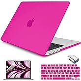 Teryeefi Matte Case for MacBook Air 13 M4 M3 M2 Model A3240 A3113 A2681 (2025 2024 2023 2022 Release), Protective Plastic Hard Shell Cover & Keyboard Cover for MacBook Air 13 13.6 inch, Rose