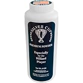 Silver Cup Pool Table Hand Chalk Powder for Billiards, Unscented, 8 oz | Pool Table Chalk For Hands, Controls Moisture, Reduces Bridge Hand Friction On Cue, Billiards Accessories, Made In USA
