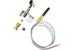 MCAMPAS 3 Way Flame Pattern Pilot Burner with 750 Millivolt Thermopile Assembly Kit for New Deep Fryer
