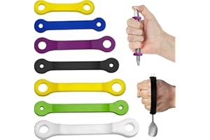 LJJJXXX Silicone Universal Cuff, Hand Exercisers, Weak Hand Grip Assist for Large Hands or Limbs, Cutlery Holder, Adaptive Cutlery, 7-Pack