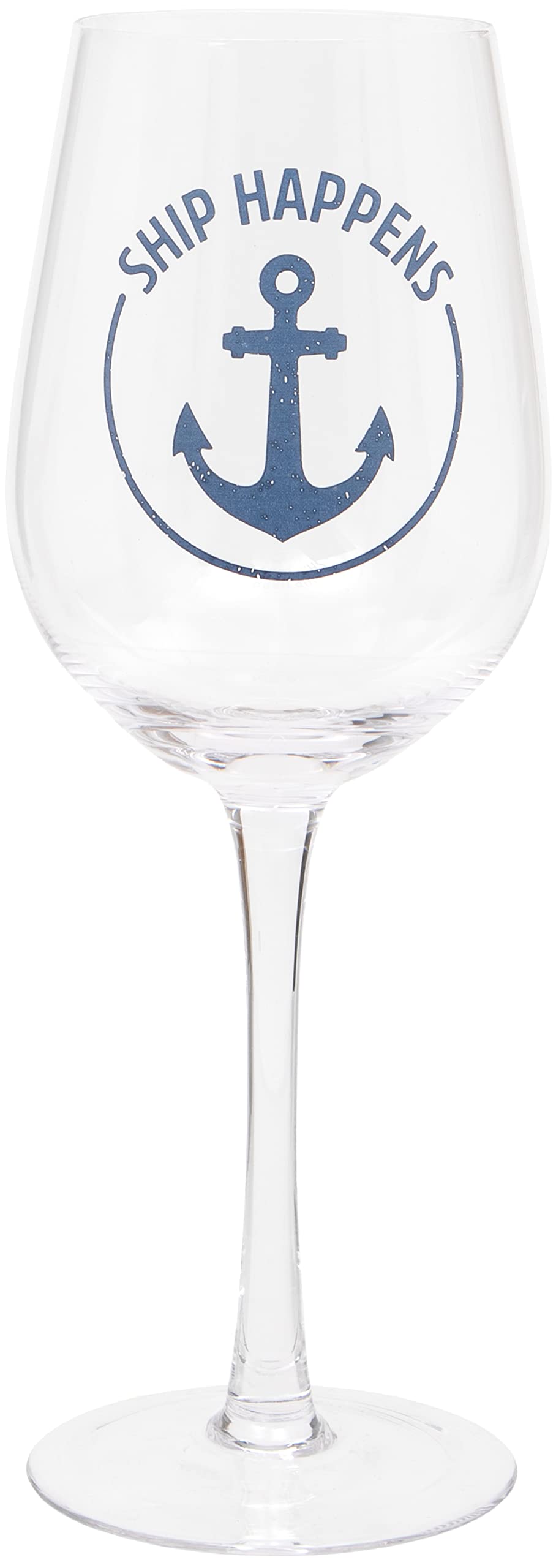 Maturi Ship Happens Humorous Wine Glass, 420ml