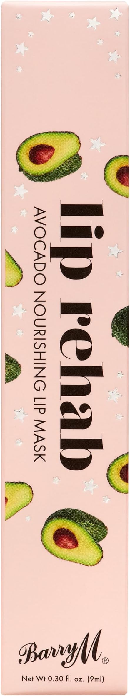 Barry M Lip Rehab Nourishing Lip Mask Clear Avocado Hemp Seed Oil Vitamin E