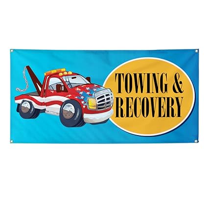 Amazon Com Vinyl Banner Sign Towing Recovery Auto Car Vehicle
