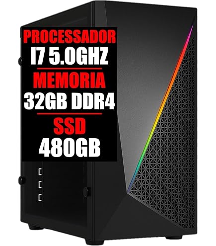 Pc Computador Intel Core i7 6 Geração, 32Gb Ddr4, Ssd 480Gb (8GB