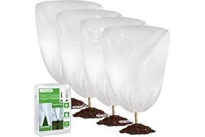 LCHUANG 4PACK Plant Covers Freeze Protection Winter - 45"x32" Frost Cloth Plant Freeze Protection Frost Blankets for Outdoor Plants,Frost Covers for Outdoor Plants,Garden (45"x32"/4PACK)