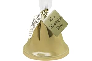 ZMCINER It's a Wonderful Life Ornament Christmas Bell Ornament Gold Bells for Christmas Decorations