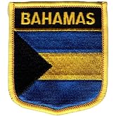 Ruoming Bahamas Flag Patch | 1 PCS, Iron On or Sew On, Embroidered, Tactical Military National