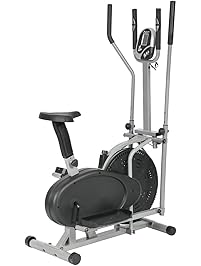 BestMassage Elliptical Trainer Elliptical Machine Exercise Bike 2 in 1 Cross Cardio Trainer Exercise Elliptical Fitness Adjustable Resistance Workout Home Equipment