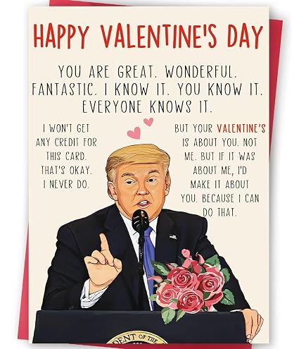 Funny Trump Valentines Day Card, Funny Trump Anniversary Card Boyfriend