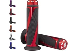 amavoler Universal Motorcycle Handlebar Grips Fits for Motorcycles with 7/8" Left Grip and 1" Right