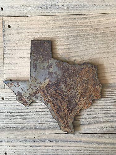 Rusty Metal TEXAS! - Predrilled - 6" tall for Art, Sign, Decor - Make your own DIY Gift!