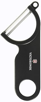 Victorinox Sparschäler mit Pendelklinge, Rostfrei, Edelstahl, Kunststoff, Spülmaschinengeeignet, schwarz