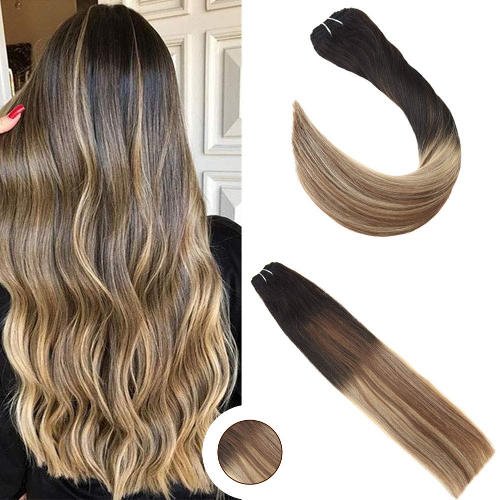 Amazon Com Ugeat 14inch Balayage Hair Weft Sew In Extensions Off