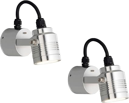 Moderner LED Wandspots MONZA aus massivem Aluminium im praktischen Set