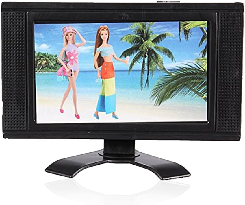 yintiod New LCD TV Doll Toy Structures Accessories For Barbie Doll House Furniture