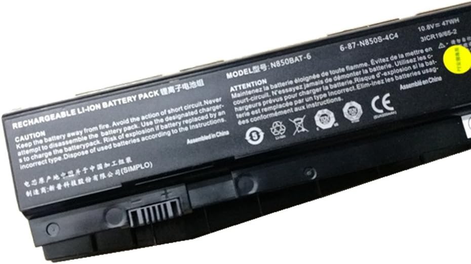 7XINbox 10.8V 47Wh 4200mAh N850BAT-6 6-87-N850S-4C41 6-87-N850S-6E71 6-87-N850S-6U71 Laptop Battery compatible with Clevo N850HC N850HJ N870HC N870HK N870HJ1 Z6-KP5GT Z7M-KP7G1 T58-T1 T6TI - Image 3