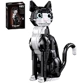 GHQYTPR Tuxedo Cat Building Block Set for Adults and Animal Lover | Black White Cats Model for Desk Shelf Home Office Decor, DIY Craft Kit Birthday Gift for Teens 725PCS