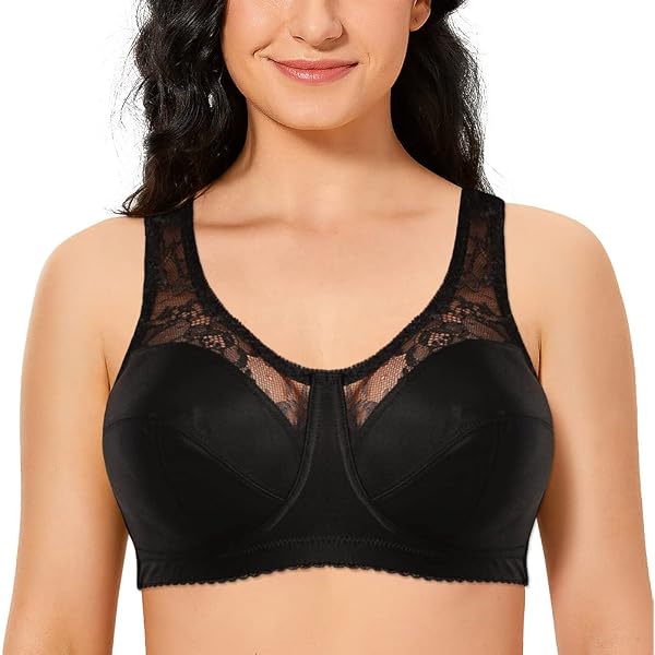 Anita Women's Airita Firm Support Bra - Black Non-wired Comfort Bra 38F With Padded Straps