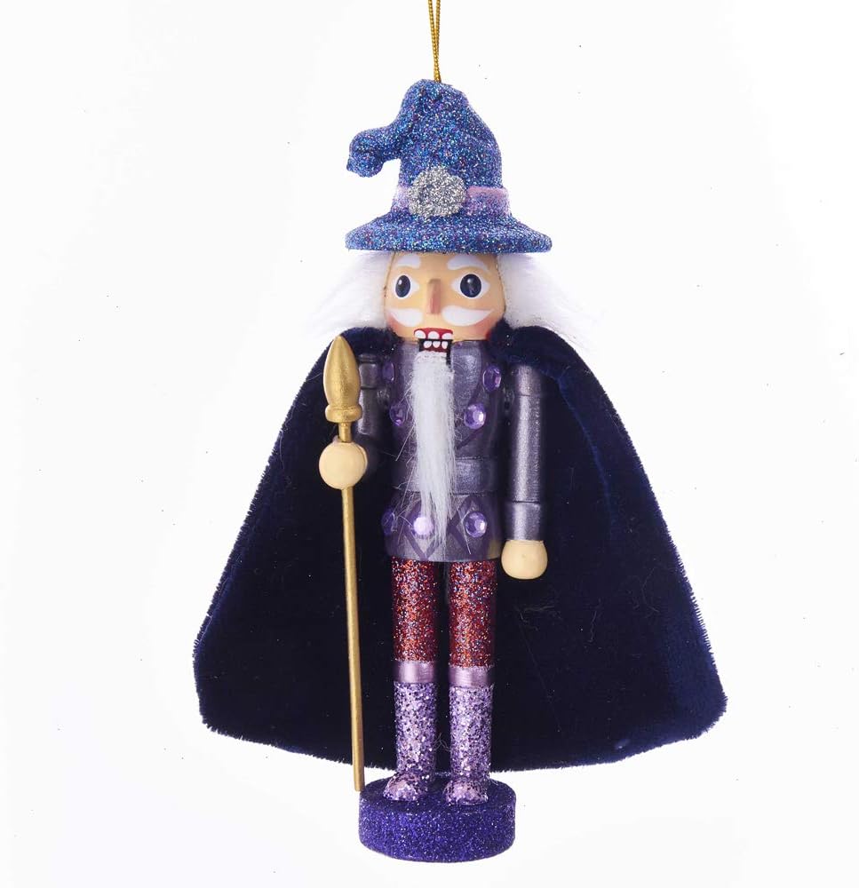 Nutcrackers - Kurt S. Adler Hollywood Wizard Nutcracker Wood Christmas Tree Ornament HA0437 New