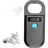 Treamvp Pet Microchip Scanner, 134.2KHz/125KHz RFID Reader for Dogs Cats, ISO 11784/11785 FDX-B EMID Animal Chip Reader with 128 Data Storage, Pet ID Tag Scanner for Sheep/Rabbit/Pig/Animal