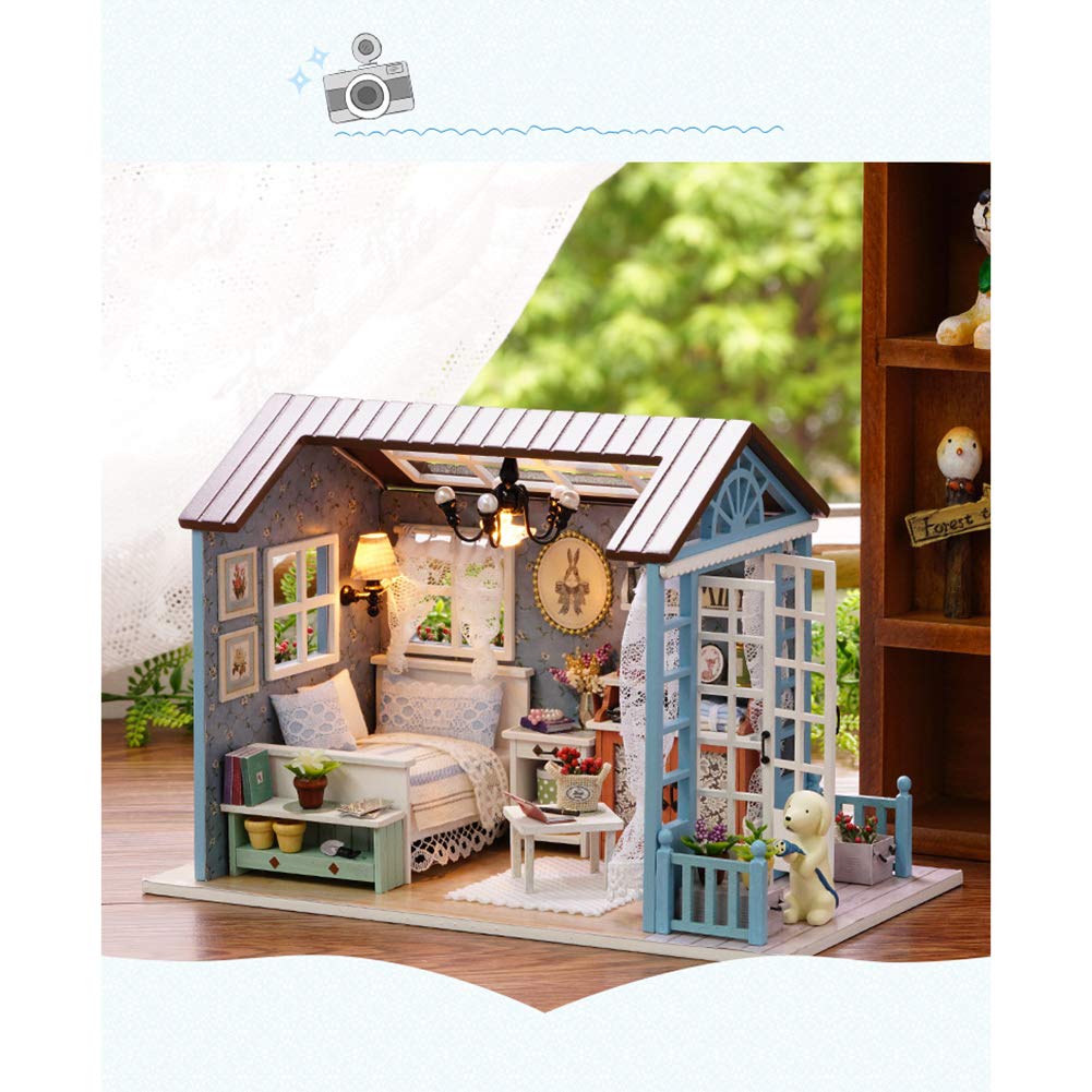 Mua Lulaa Diyドールハウス ミニチュア ３d小屋 アリスの小屋 手作りキット セット 3d家具キット 現代モダン インテリア Ledライト付き 音楽付き プレゼント 雰囲気作り Tren Amazon Nhật Chinh Hang 21 Fado