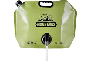 Water Bags for Camping - 8L Leakproof Freezable Bladder,with Faucet Drinking Water Storage,for Outdoor Camping Hiking Backpac