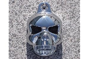 I5 MOTORCYCLE i5 CHROME SKULL HORN COVER for Harley Davidson Softail Dyna Electra Glide Road King…