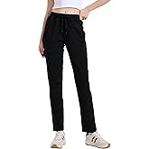 SEVEGO Women's Sweatpants Tall Cotton Yoga Lounge 30"/32"/34"/36" Casual Open Bottom Soft Workout Zipper Pocket Joggers