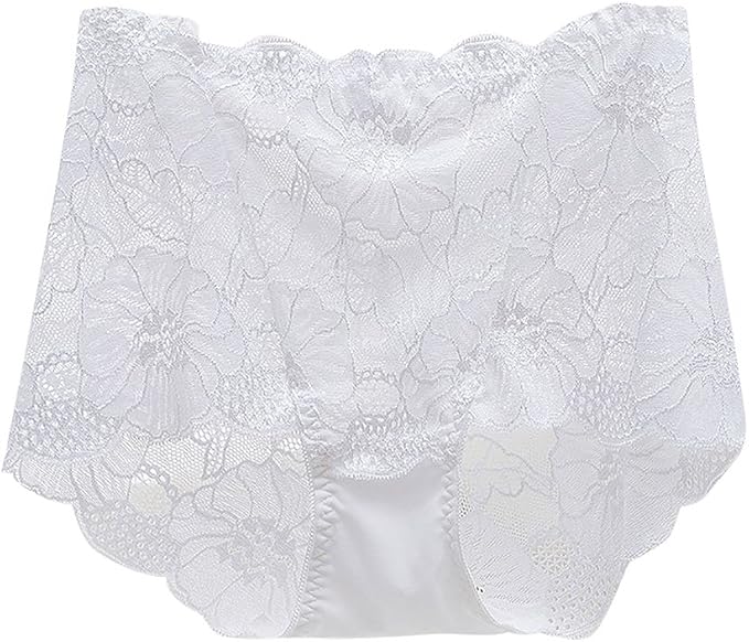 Pack De 4 Braguitas De Encaje Para Mujer - Cintura Alta, Suaves, Sin Marcas Visibles, Tallas 36-52