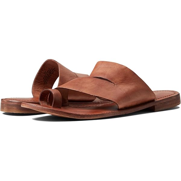 Free People Leather Slide Brown Flat Square Toe Size: 36 Women main image 3