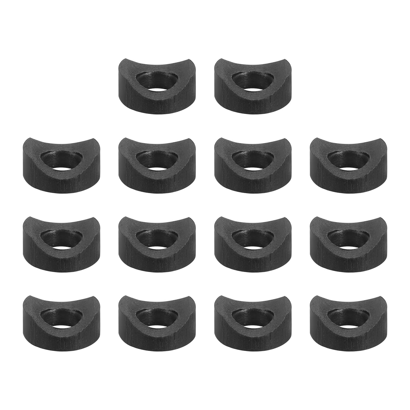 Photo 1 of uxcell 50Pcs Plastic Round Washers, 5mm x 12mm x 3mm Black PE Concave Washer Spacer Hardware Machine Fastener for Round Tube Fixing