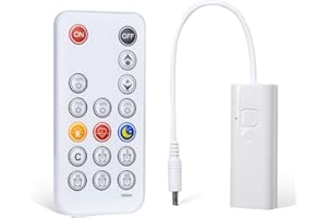 LED Dimmer, Size of DC Plug: 3.5X1.35mm, WOBANE RF Remote with Controller, DC12V Dimmer Switch, PWM Controller for Single Color LED Strip,LED Ribbon Light,LED Lamp,Please Confirm The Size of Plug