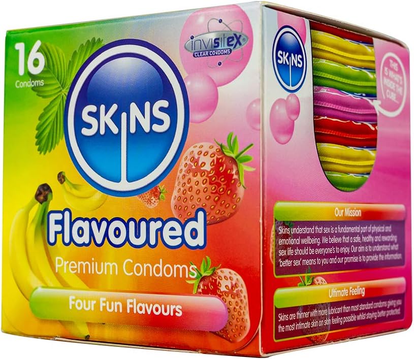 Skins Mixed Flavoured Condoms Thin Extra Feel - Image 4