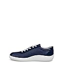 ECCO Mens Soft Zero Leather Marine Trainers 13-13.5