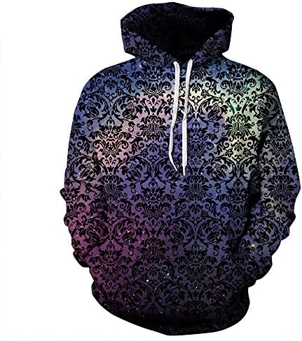 Unisex 3D Graphic Hoodies for Men Realistic Digital Print Pullover Hoodie Hooded Sweatshirt