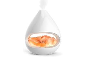 Pure Enrichment PureGlow Crystal - 2-in-1 Himalayan Salt Lamp & Ultrasonic Essential Oil Diffuser, Original Salt Therapy Lamp, 100% Pure Himalayan Salt, Ambient Glow, 160 mL 16-Hour Tank (White)
