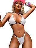ShawGobow Triangle Bikini for Women,Metallic