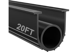 NAYOTAA Garage Door Seals Bottom Rubber - Garage Door Weather Stripping Bottom Seal Kit Seal Strip Replacement with 5/16" T Ends, Universal Weatherproof Garage Door Seals Prevent Drafts, Water & Dust