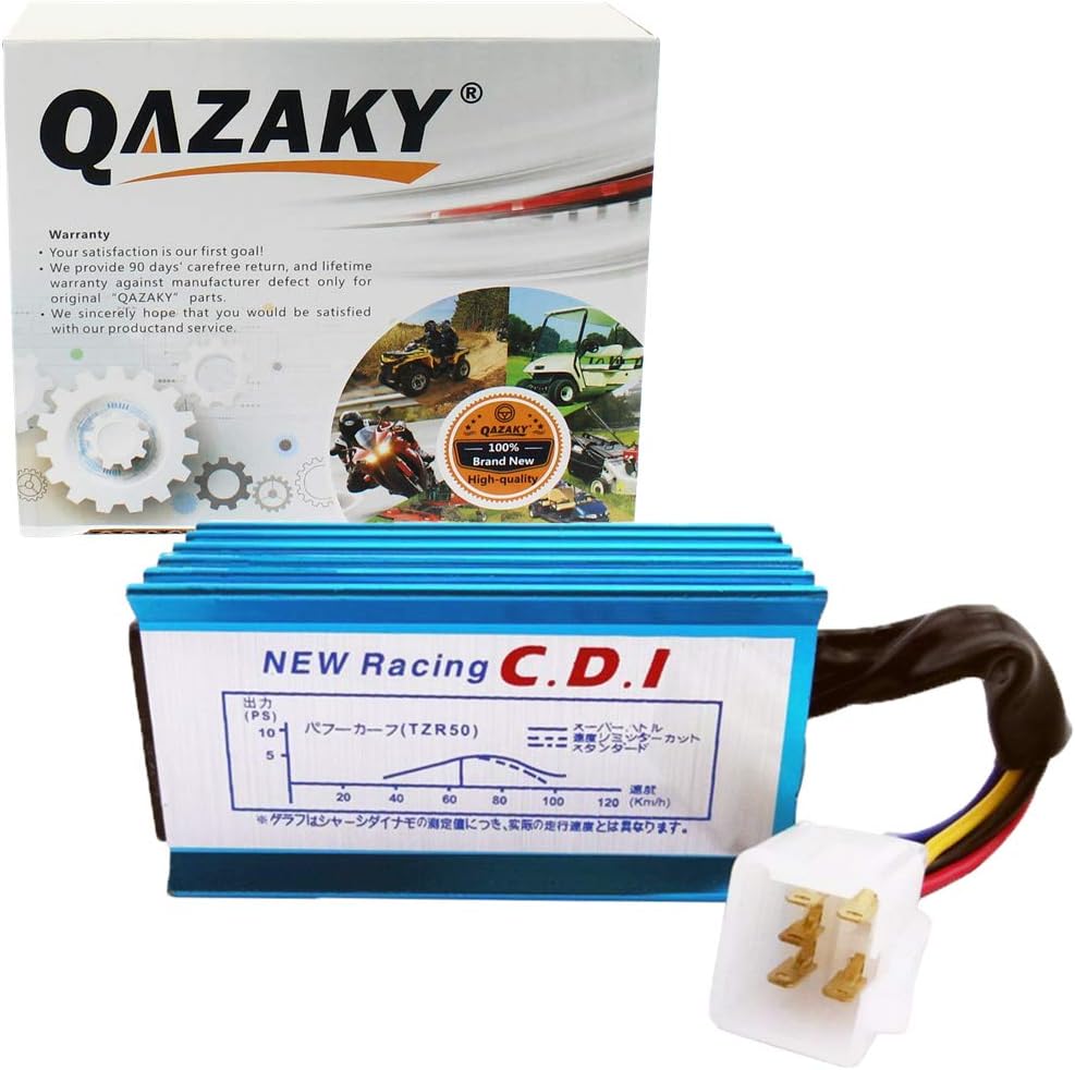 QAZAKY Racing 5 Pins AC CDI Box for GY6 50cc - 70cc 90cc 110cc 125cc 150cc Scooter 4-Stroke Engine ATV Go Kart Moped Quad Pit Dirt Mini Pocket Bike Chopper XR50 CRF50 139QMB 152QMI 157QMJ