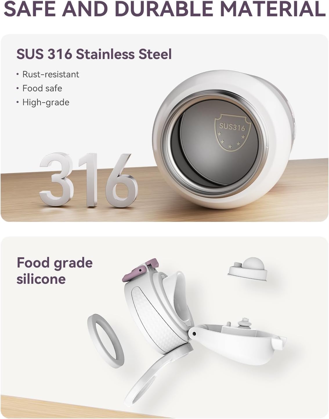 Portable Baby Bottle Warmer for Travel, Portable Milk Warmer with Fast Heating & Long Battery Life, Instant Breast Milk, Formula/Water Bottle with 12 Ounces Big Capacity, Baby Flask for Vehicle