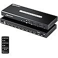 HDMI Matrix Switch 6x2, KAIVMAN 6 in 2 Out HDMI Matrix Switch/Splitter with IR Remote & Optical SPDIF 3.5mm Audio Extractor | 18Gbps Video Matrix Supports UltraHD 4K@60Hz 4:4:4, HDR, ARC, RS232, EDID