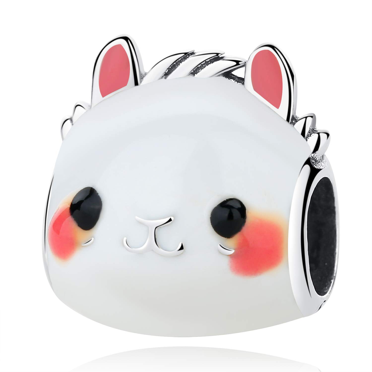 Bunny Rabbit Charm Bead 925 Sterling Silver Animal Charm Fit European Women Diy Bracelets Necklaces Easter Bunny